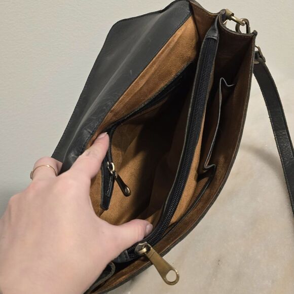 FEDELE OXFORD England Dark Gray Genuine Leather Briefcase Bag Handcrafted - Picture 12 of 12